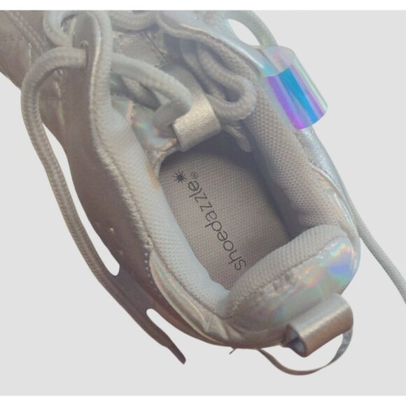 Shoedazzle Holographic Quilted Platform Iridescent High-Top Size 8 Sneakers - Picture 6 of 12